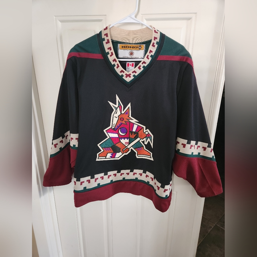 90s Koho NHL Phoenix Coyotes Kachina Black Hockey Jersey Mens size small